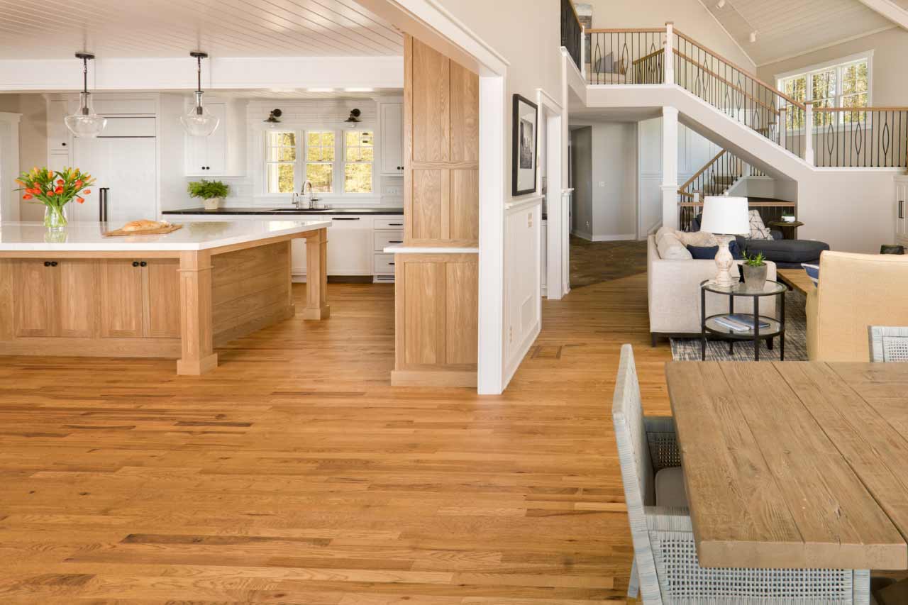 A contemporary kitchen dining room