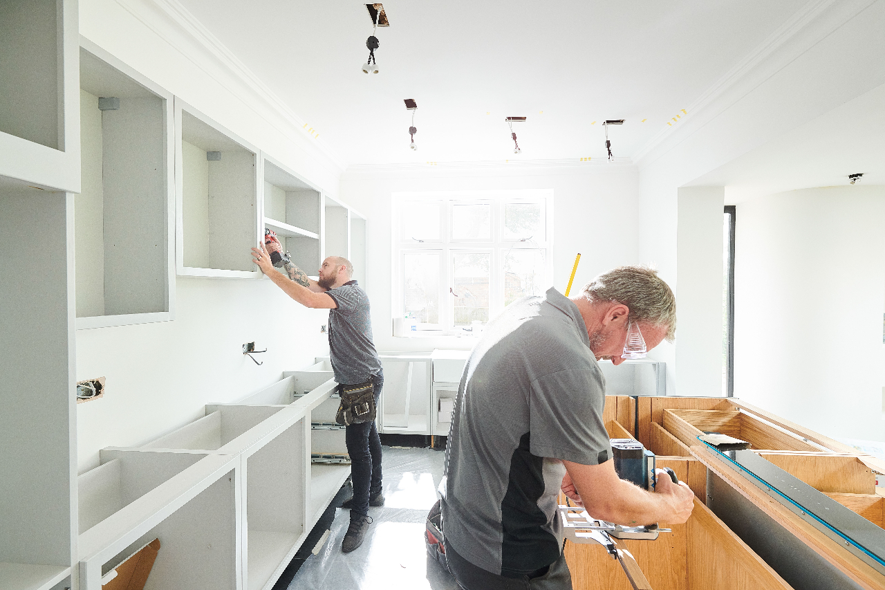 two professional remodeling kitchen