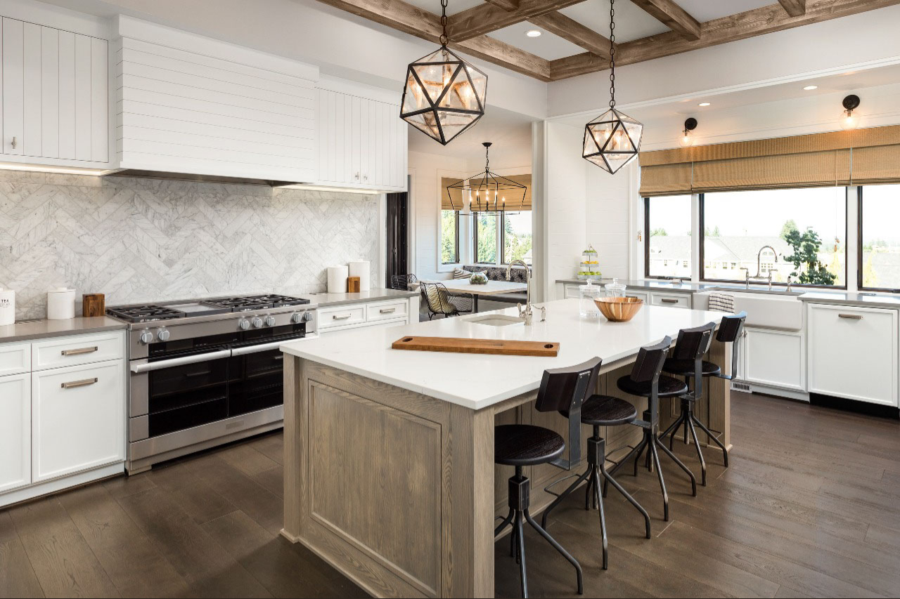 beautifully renovated farmhouse kitchen